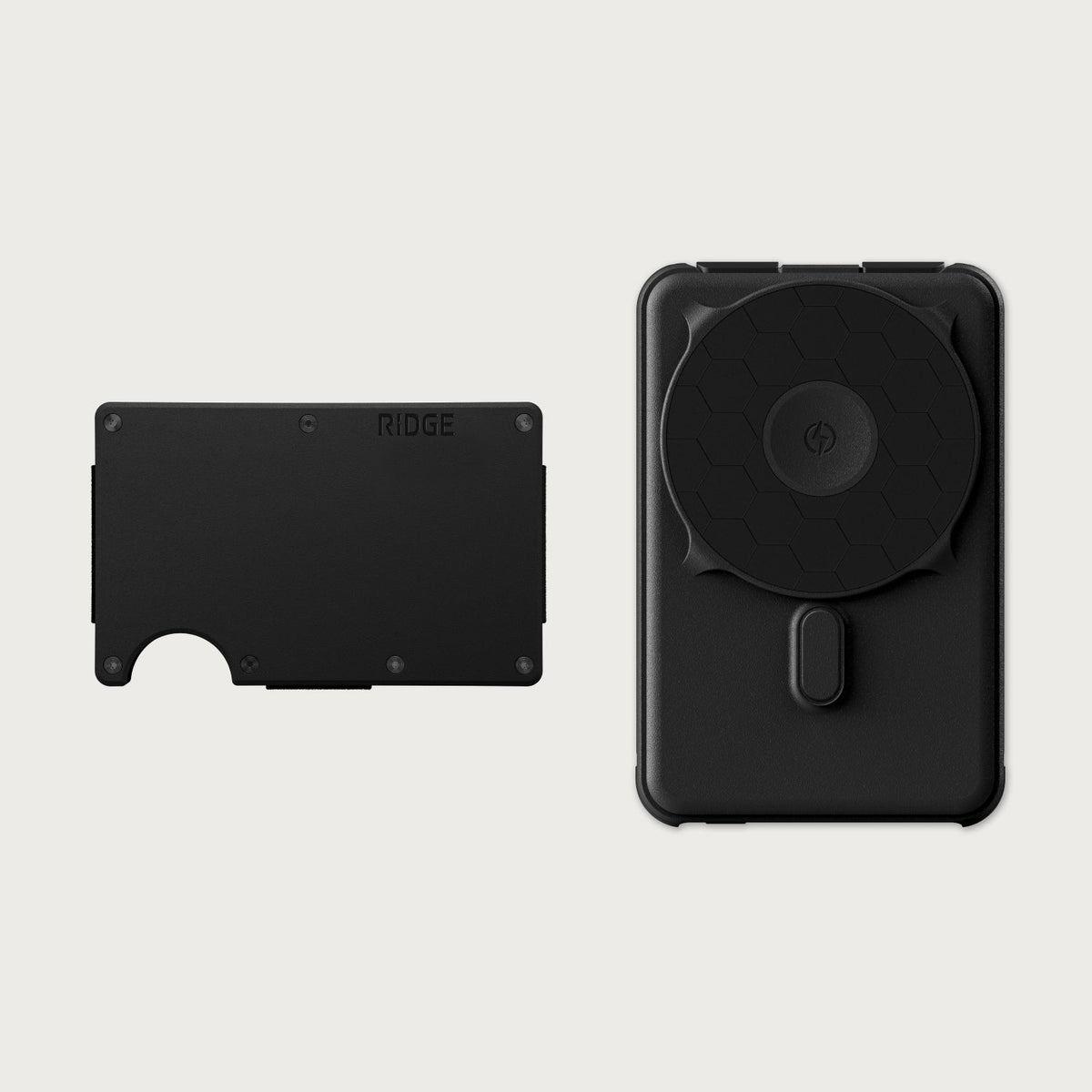 Ridge Wallet + Power Bank - Matte Black